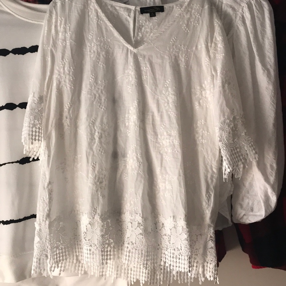 Embroidered Cotton Tunic Top